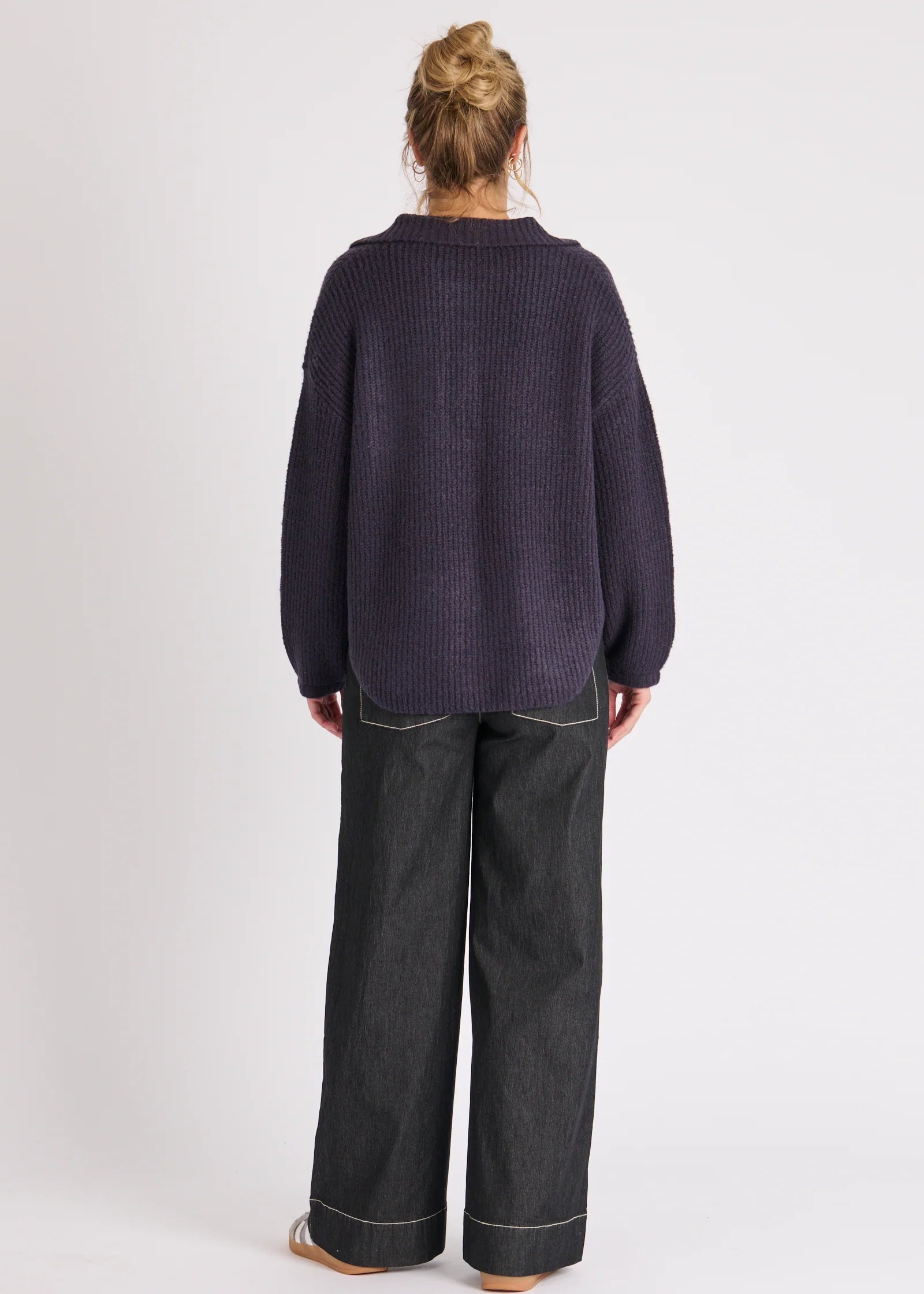 OTW Collared Cardigan Navy