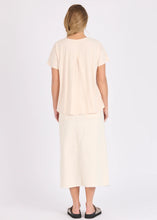 Load image into Gallery viewer, One Ten Willow Pleat Back Tee Stone
