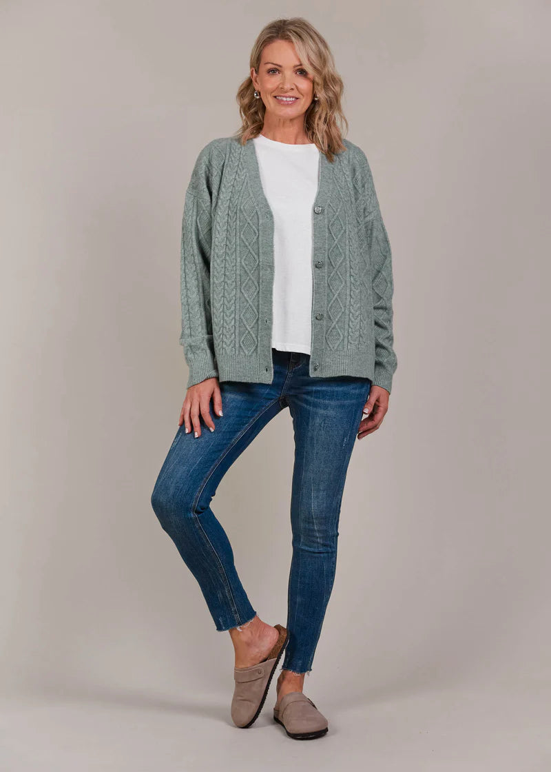 Eb & Ive Merano Crop Cardi Sea Foam