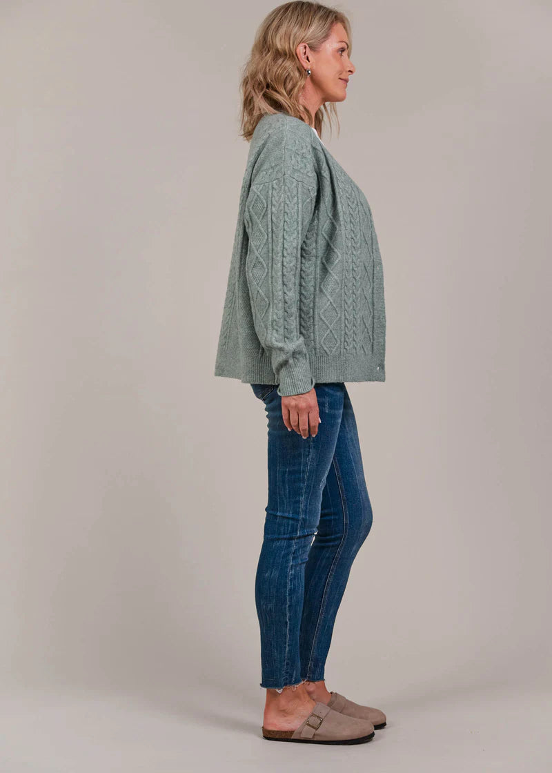 Eb & Ive Merano Crop Cardi Sea Foam