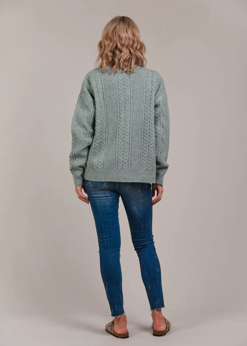 Eb & Ive Merano Crop Cardi Sea Foam