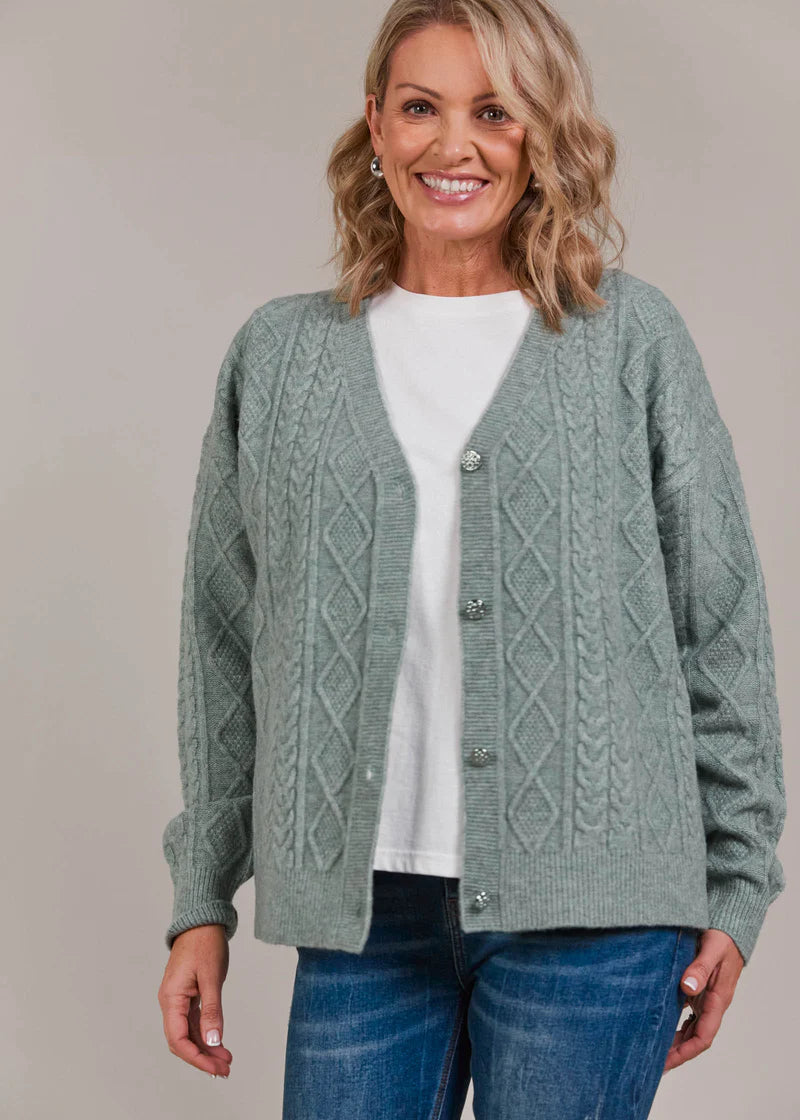 Eb & Ive Merano Crop Cardi Sea Foam