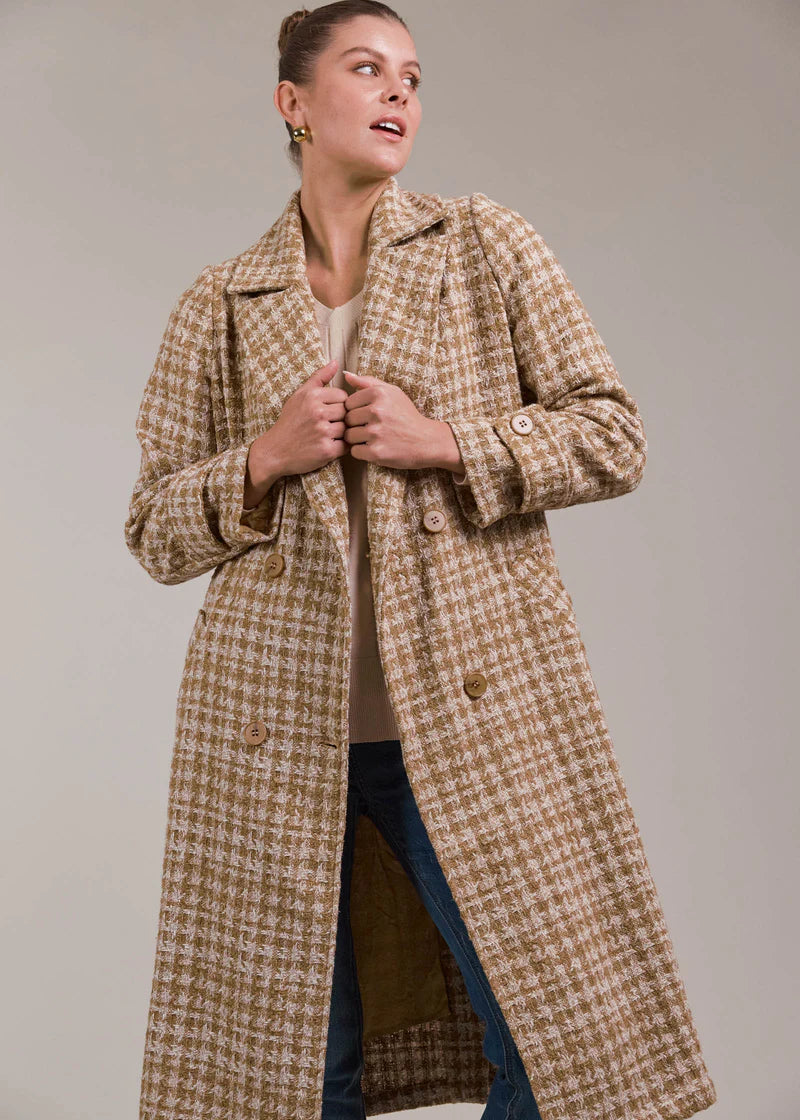 Eb & Ive Aman Coat Tobacco