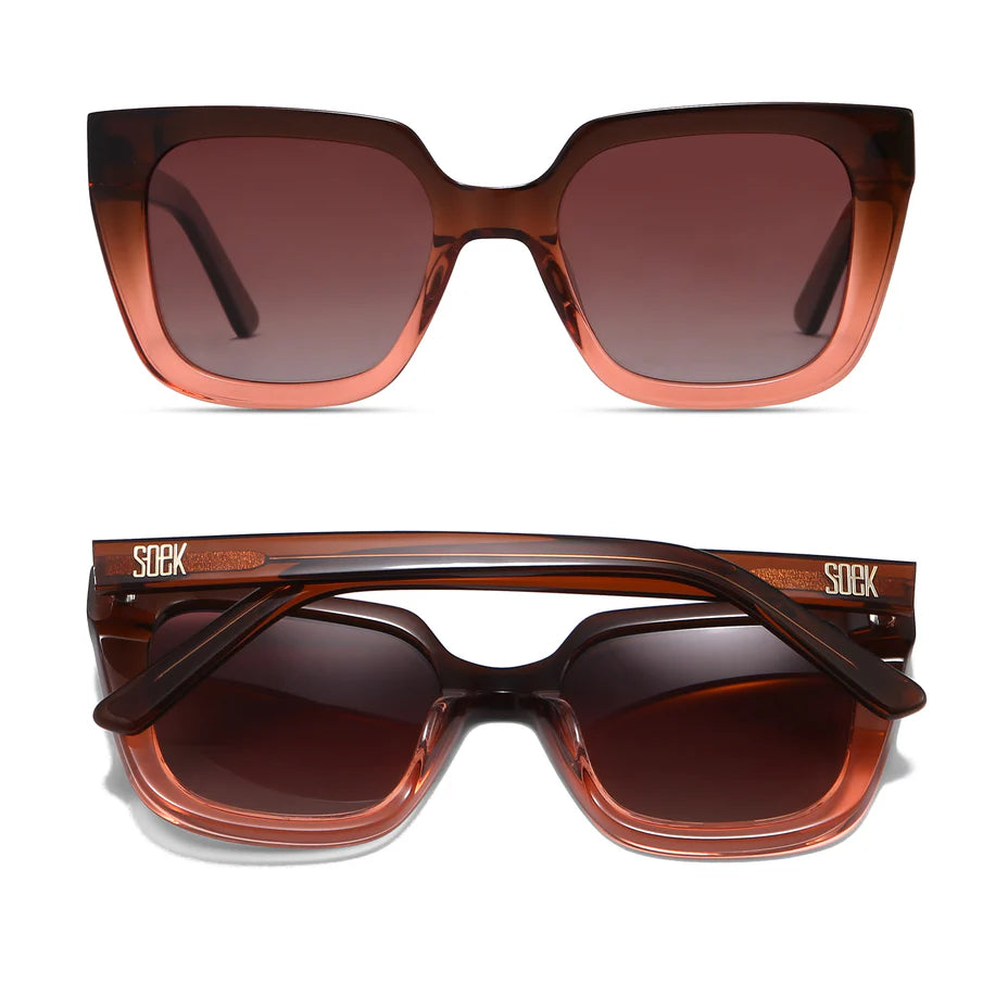 Soek Polarised Sunnies Harper Ombre Brown