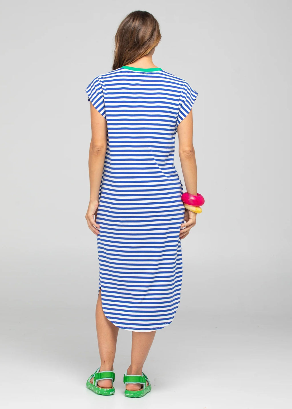 Boom Shankar Bellissimo Dress Blue Stripe