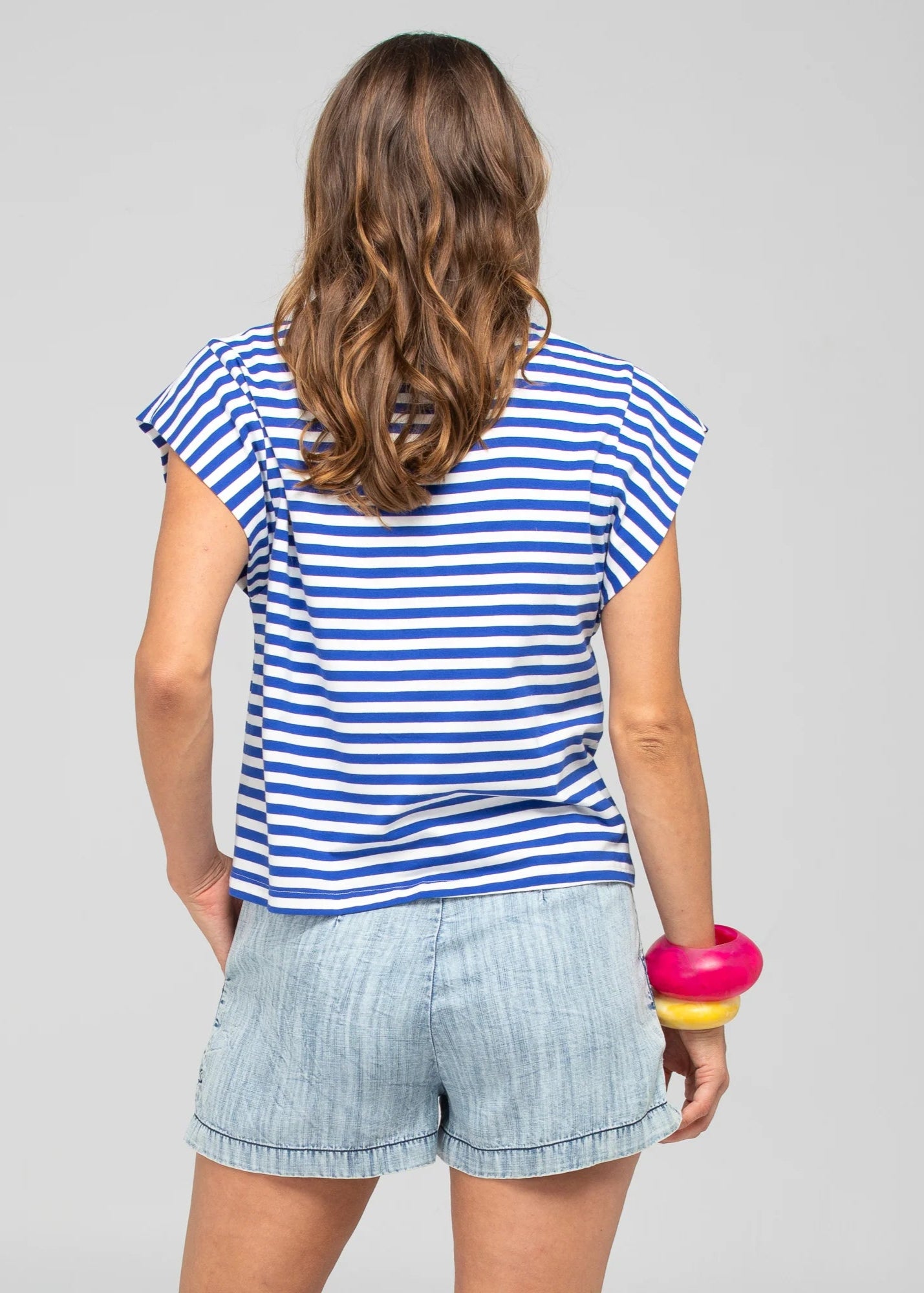 Boom Shankar Bellissimo Top Blue Stripe