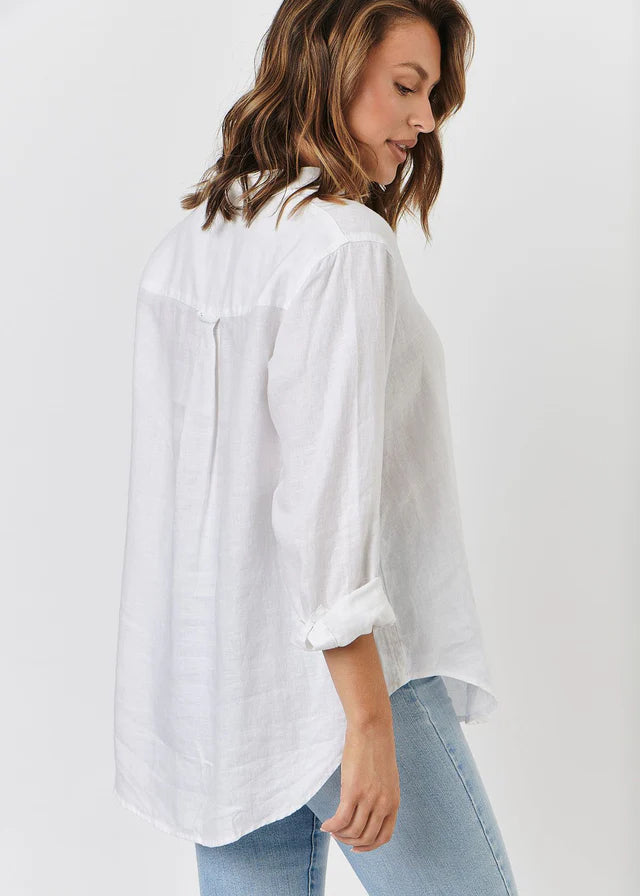 Enveloppe Linen Shirt White