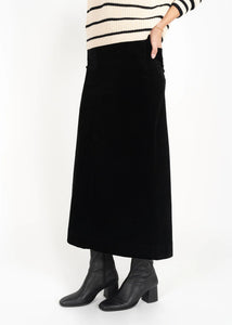 Humidity Cord Skirt Midnight