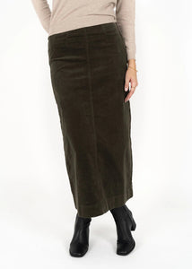 Humidity Cord Skirt Moss