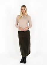 Load image into Gallery viewer, Humidity Cord Skirt Moss
