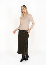 Load image into Gallery viewer, Humidity Cord Skirt Moss
