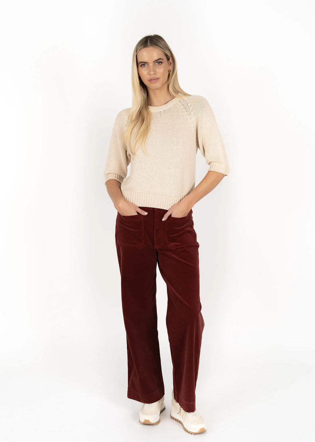 Humidity Suki Cord Pants Rust