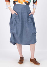 Load image into Gallery viewer, Olga Milwaukee Traveller Skirt Stone Blue
