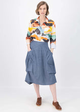 Load image into Gallery viewer, Olga Milwaukee Traveller Skirt Stone Blue
