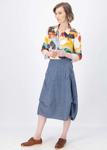 Olga Milwaukee Traveller Skirt Stone Blue