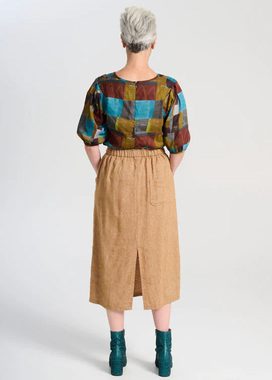 Olga de Polga Hepburn Wool Skirt Mustard