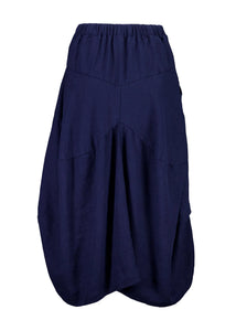 Olga Milwaukee Skirt Navy Linen