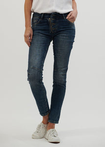 Italian Star Button Jean Denim