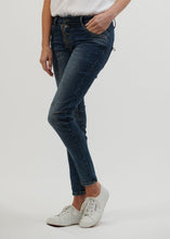 Load image into Gallery viewer, Italian Star Button Jean Denim
